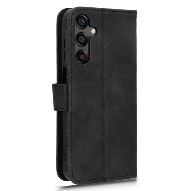 For Samsung Galaxy A25 5G (Global) (161.0 x 76.5 x 8.3mm)  Skin-touch Case Scratch-resistant Leather Wallet Phone Cover