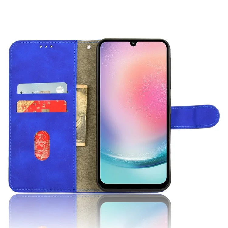 For Samsung Galaxy A25 5G (Global) (161.0 x 76.5 x 8.3mm)  Skin-touch Case Scratch-resistant Leather Wallet Phone Cover