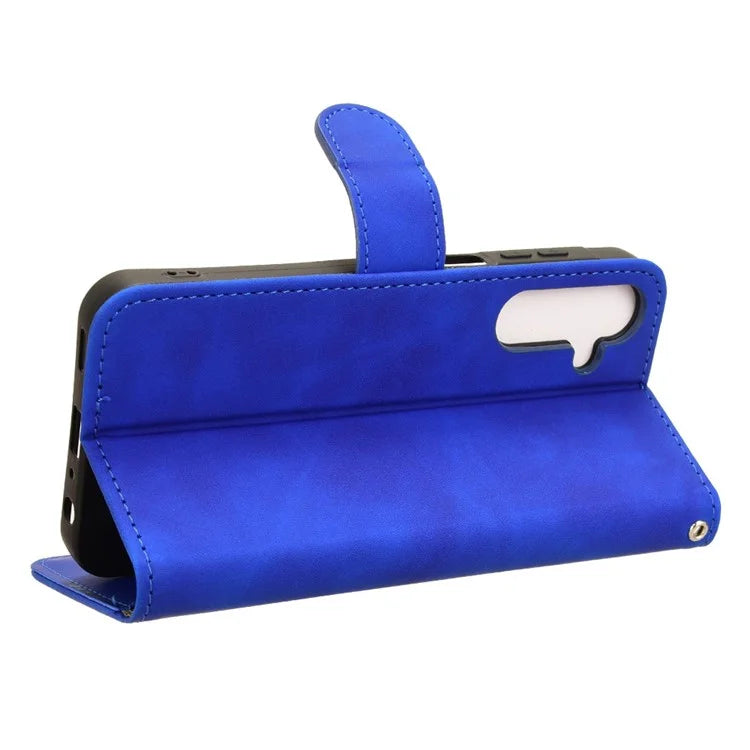 For Samsung Galaxy A25 5G (Global) (161.0 x 76.5 x 8.3mm)  Skin-touch Case Scratch-resistant Leather Wallet Phone Cover