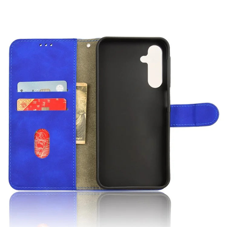 For Samsung Galaxy A25 5G (Global) (161.0 x 76.5 x 8.3mm)  Skin-touch Case Scratch-resistant Leather Wallet Phone Cover