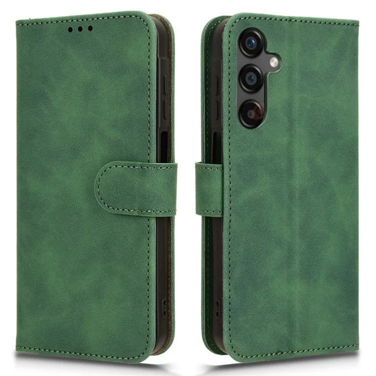 For Samsung Galaxy A25 5G (Global) (161.0 x 76.5 x 8.3mm)  Skin-touch Case Scratch-resistant Leather Wallet Phone Cover