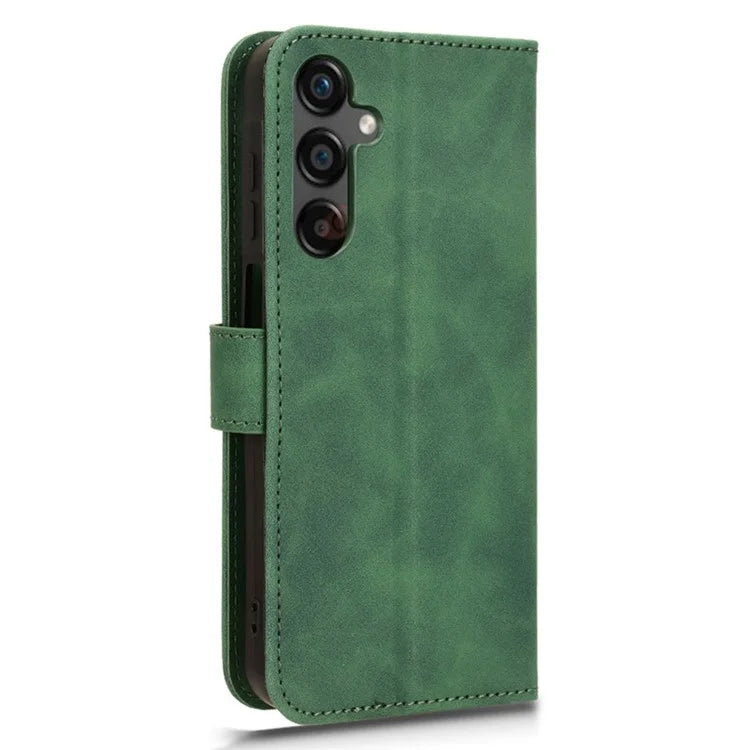 For Samsung Galaxy A25 5G (Global) (161.0 x 76.5 x 8.3mm)  Skin-touch Case Scratch-resistant Leather Wallet Phone Cover