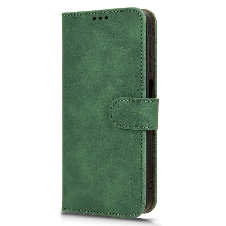 For Samsung Galaxy A25 5G (Global) (161.0 x 76.5 x 8.3mm)  Skin-touch Case Scratch-resistant Leather Wallet Phone Cover