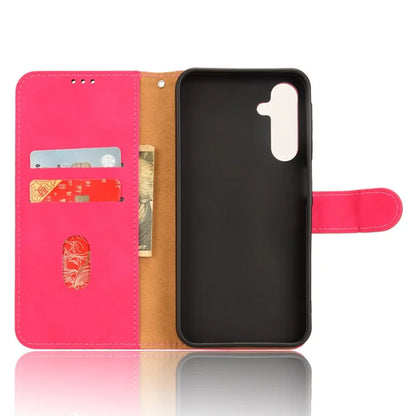 For Samsung Galaxy A25 5G (Global) (161.0 x 76.5 x 8.3mm)  Skin-touch Case Scratch-resistant Leather Wallet Phone Cover