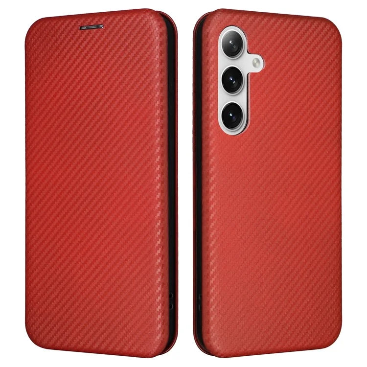 For Samsung Galaxy S24 Case Anti-scratch Phone Leather Cover with Card Holder