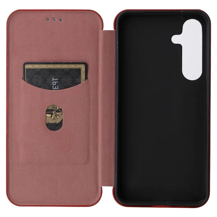 For Samsung Galaxy S24 Case Anti-scratch Phone Leather Cover with Card Holder