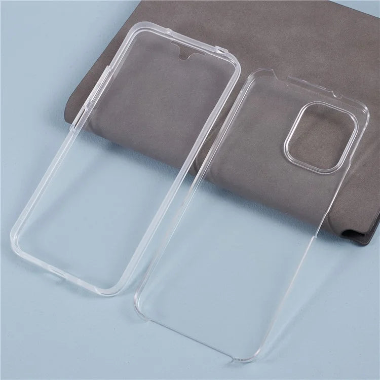 For Xiaomi Redmi 12 4G Clear Case TPU + Acrylic Cover with PET Screen Protector