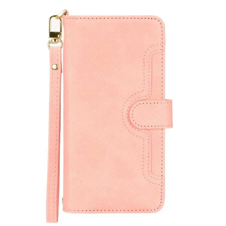 For Google Pixel 8 Pro Case Zipper Pocket Leather Stand Phone Cover