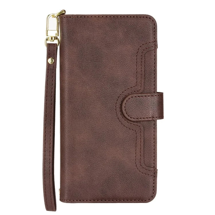 For Google Pixel 8 Pro Case Zipper Pocket Leather Stand Phone Cover