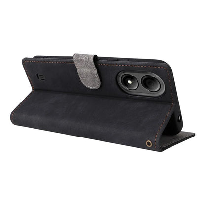 For ZTE Blade A33S Leather Case RFID Blocking Phone Cover with Strap