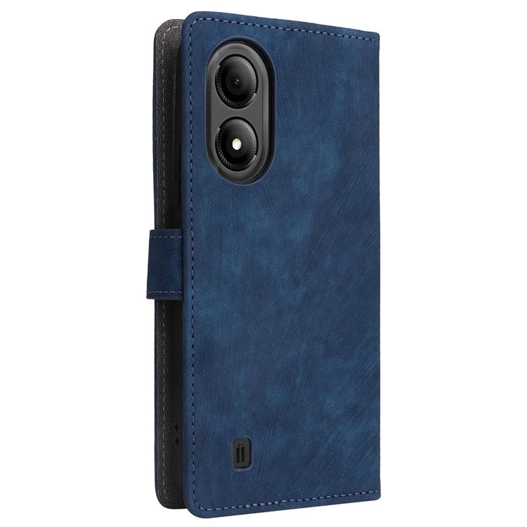 For ZTE Blade A33S Leather Case RFID Blocking Phone Cover with Strap