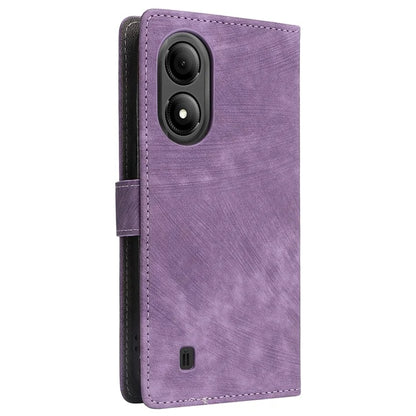 For ZTE Blade A33S Leather Case RFID Blocking Phone Cover with Strap