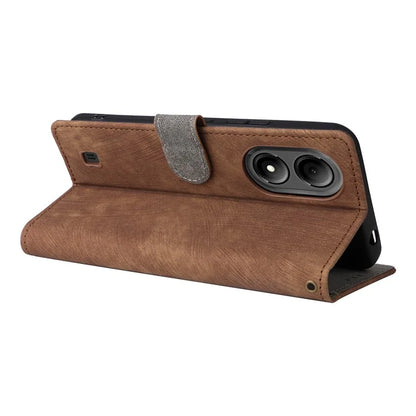 For ZTE Blade A33S Leather Case RFID Blocking Phone Cover with Strap