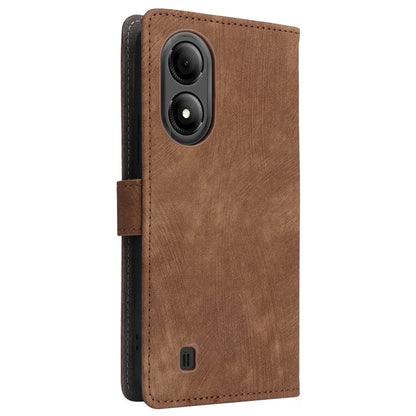 For ZTE Blade A33S Leather Case RFID Blocking Phone Cover with Strap