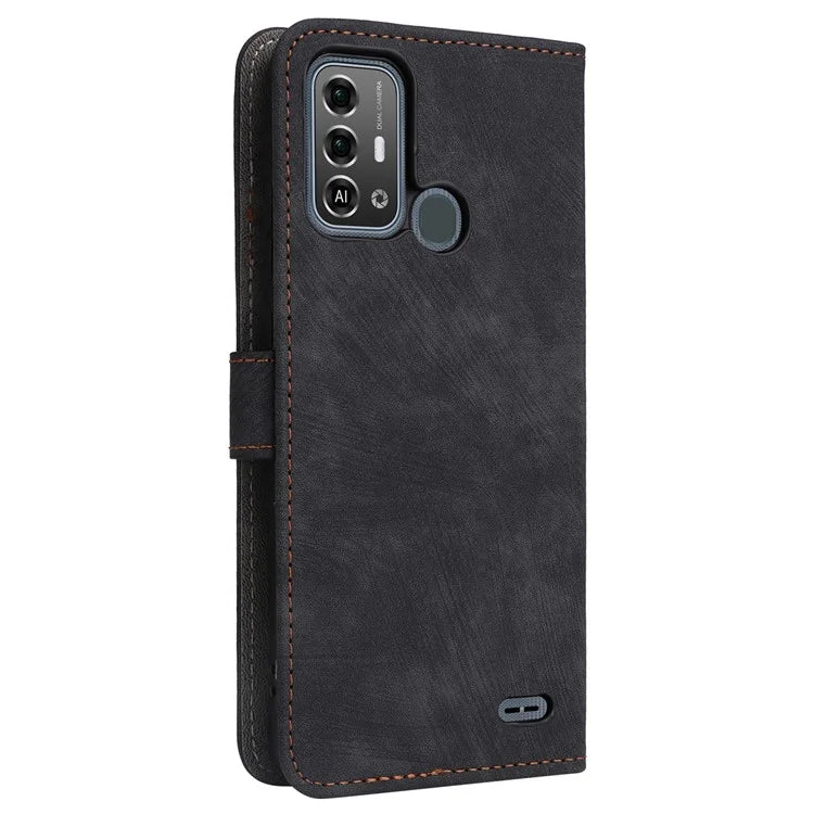 For ZTE Blade A53 Pro Case RFID Blocking Wallet Stand Cover with Strap