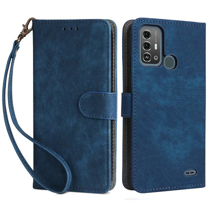 For ZTE Blade A53 Pro Case RFID Blocking Wallet Stand Cover with Strap