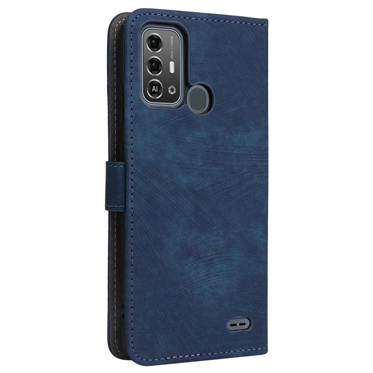 For ZTE Blade A53 Pro Case RFID Blocking Wallet Stand Cover with Strap