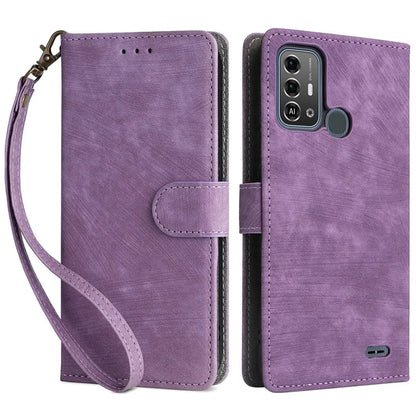 For ZTE Blade A53 Pro Case RFID Blocking Wallet Stand Cover with Strap