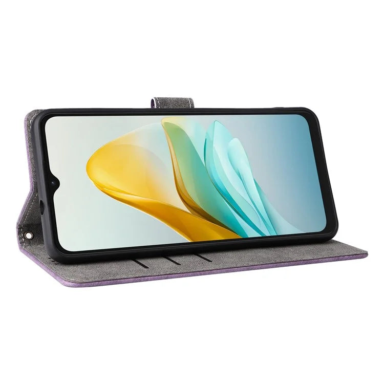For ZTE Blade A53 Pro Case RFID Blocking Wallet Stand Cover with Strap