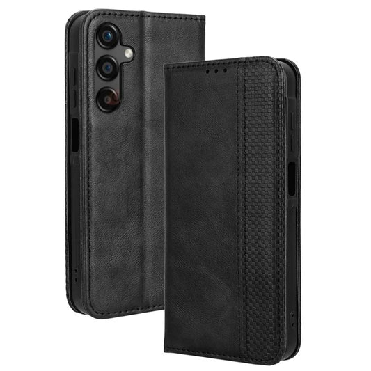 For Samsung Galaxy A25 5G (Global) (161.0 x 76.5 x 8.3mm) Leather Case Magnetic Auto Closing Phone Cover