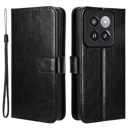 For Xiaomi 14 Pro Case Wallet PU Leather Crazy Horse Texture Phone Cover