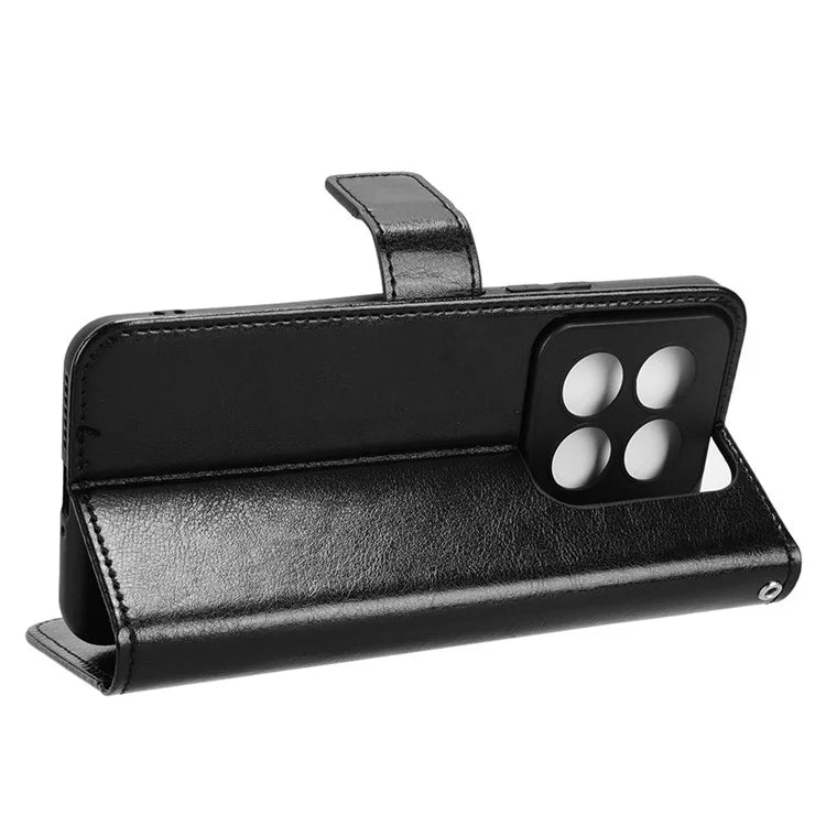 For Xiaomi 14 Pro Case Wallet PU Leather Crazy Horse Texture Phone Cover
