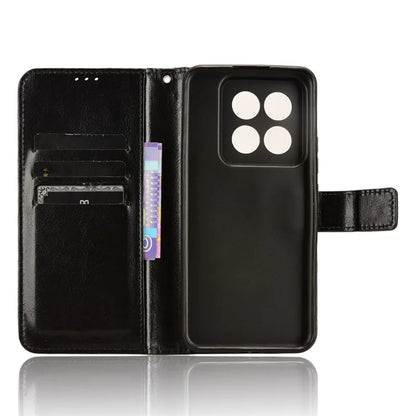 For Xiaomi 14 Pro Case Wallet PU Leather Crazy Horse Texture Phone Cover