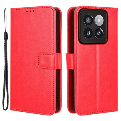 For Xiaomi 14 Pro Case Wallet PU Leather Crazy Horse Texture Phone Cover