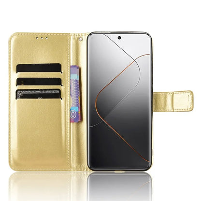 For Xiaomi 14 Pro Case Wallet PU Leather Crazy Horse Texture Phone Cover