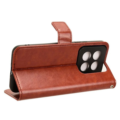 For Xiaomi 14 Pro Case Wallet PU Leather Crazy Horse Texture Phone Cover
