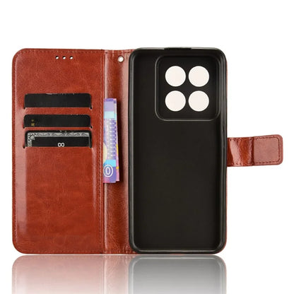 For Xiaomi 14 Pro Case Wallet PU Leather Crazy Horse Texture Phone Cover
