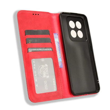 For Xiaomi 14 Pro Case Magnetic Auto Closing Retro Phone Wallet Cover