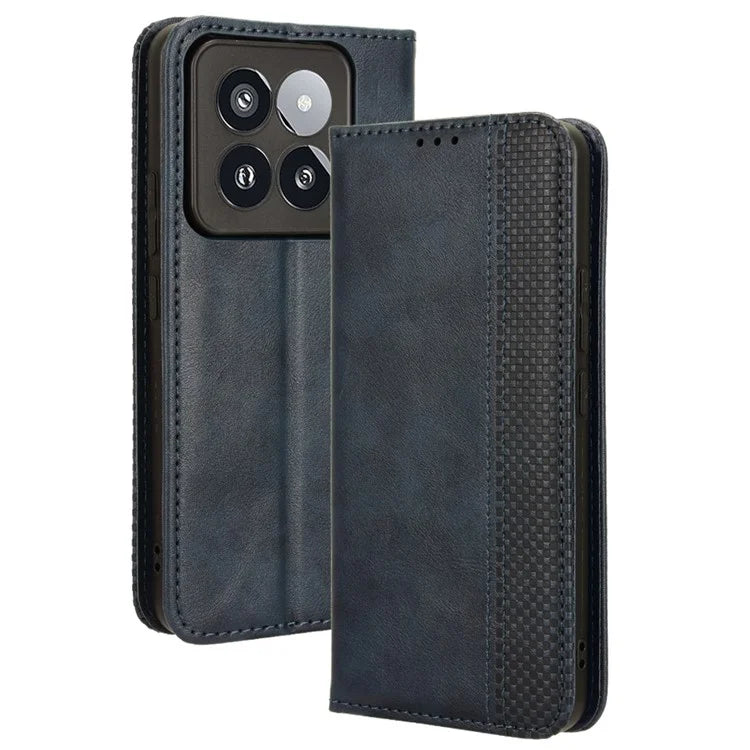 For Xiaomi 14 Pro Case Magnetic Auto Closing Retro Phone Wallet Cover
