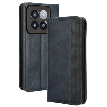 For Xiaomi 14 Pro Case Magnetic Auto Closing Retro Phone Wallet Cover