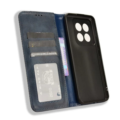 For Xiaomi 14 Pro Case Magnetic Auto Closing Retro Phone Wallet Cover