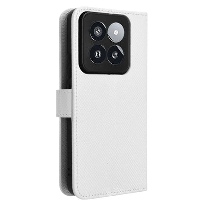 For Xiaomi 14 Pro Case Diamond Texture PU Leather Smartphone Shell Cover Wallet