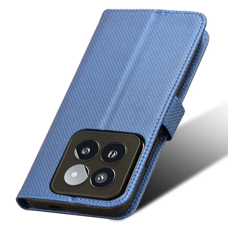 For Xiaomi 14 Pro Case Diamond Texture PU Leather Smartphone Shell Cover Wallet