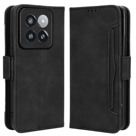 For Xiaomi 14 Pro Case Anti-scratch Leather Smart Phone Cover with Multiple Card Slots