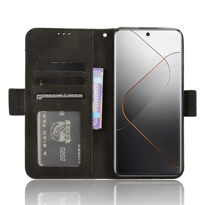 For Xiaomi 14 Pro Case Anti-scratch Leather Smart Phone Cover with Multiple Card Slots