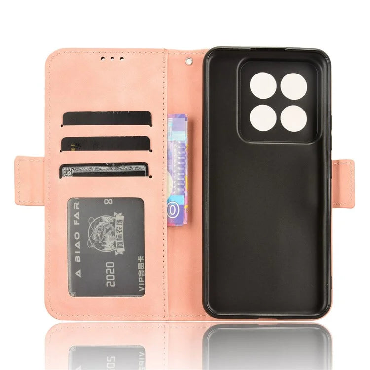 For Xiaomi 14 Pro Case Anti-scratch Leather Smart Phone Cover with Multiple Card Slots