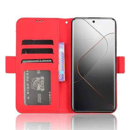 For Xiaomi 14 Pro Case Anti-scratch Leather Smart Phone Cover with Multiple Card Slots