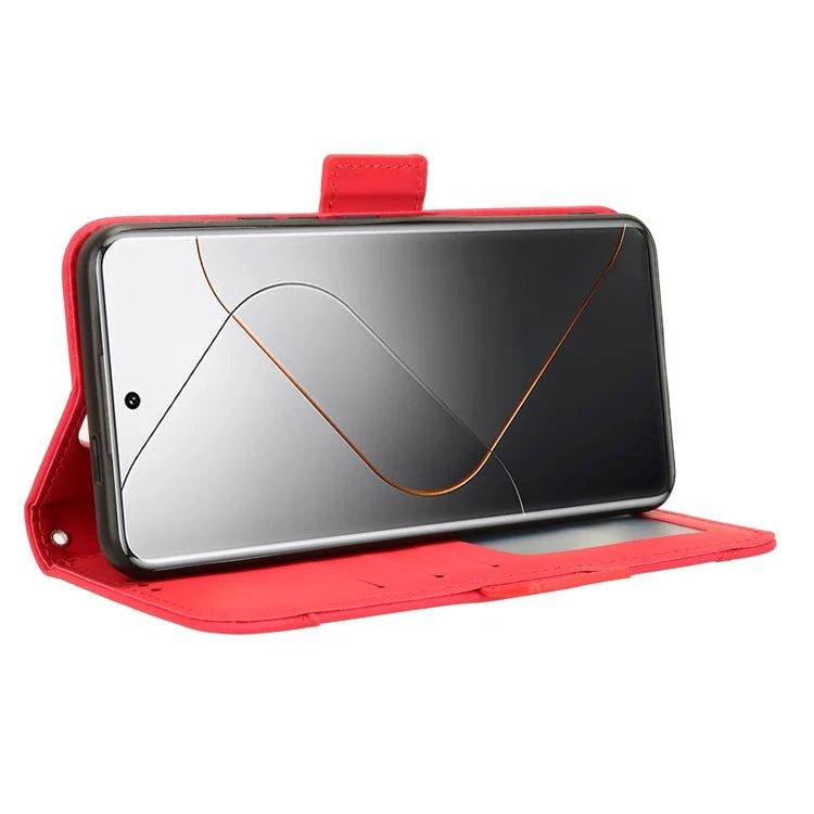 For Xiaomi 14 Pro Case Anti-scratch Leather Smart Phone Cover with Multiple Card Slots