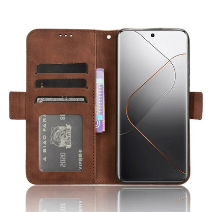 For Xiaomi 14 Pro Case Anti-scratch Leather Smart Phone Cover with Multiple Card Slots
