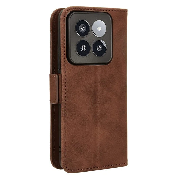 For Xiaomi 14 Pro Case Anti-scratch Leather Smart Phone Cover with Multiple Card Slots