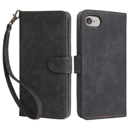 For iPhone 6 / 6s / 7 / 8 / SE (2020) / SE (2022) Case RFID Blocking Wallet Phone Cover with Strap