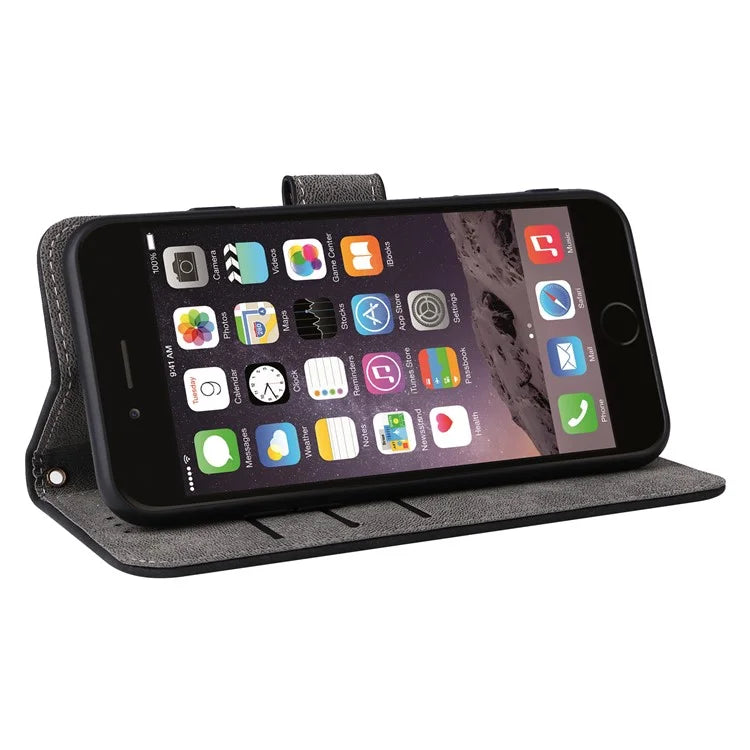 For iPhone 6 / 6s / 7 / 8 / SE (2020) / SE (2022) Case RFID Blocking Wallet Phone Cover with Strap