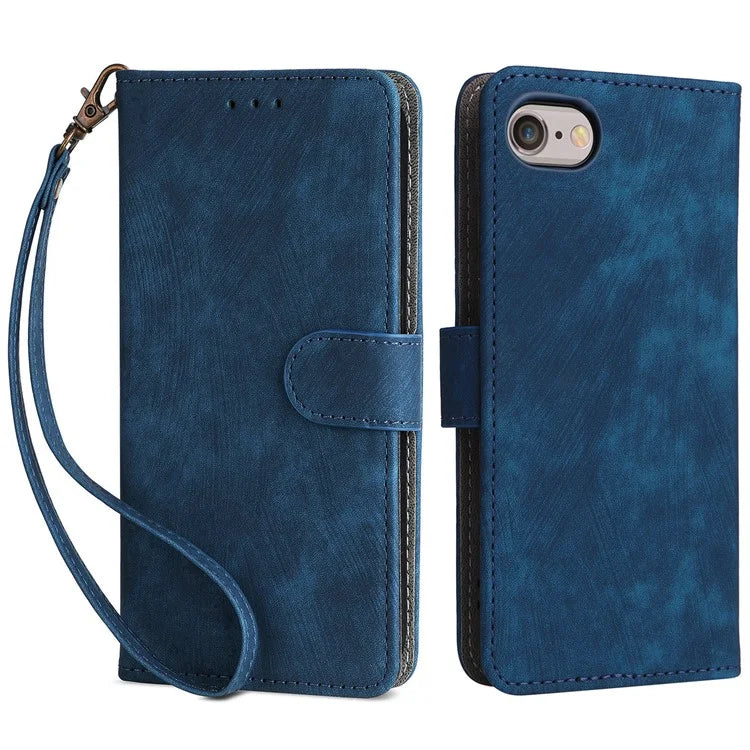 For iPhone 6 / 6s / 7 / 8 / SE (2020) / SE (2022) Case RFID Blocking Wallet Phone Cover with Strap