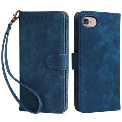 For iPhone 6 / 6s / 7 / 8 / SE (2020) / SE (2022) Case RFID Blocking Wallet Phone Cover with Strap