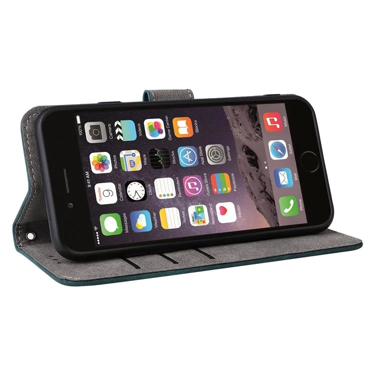 For iPhone 6 / 6s / 7 / 8 / SE (2020) / SE (2022) Case RFID Blocking Wallet Phone Cover with Strap