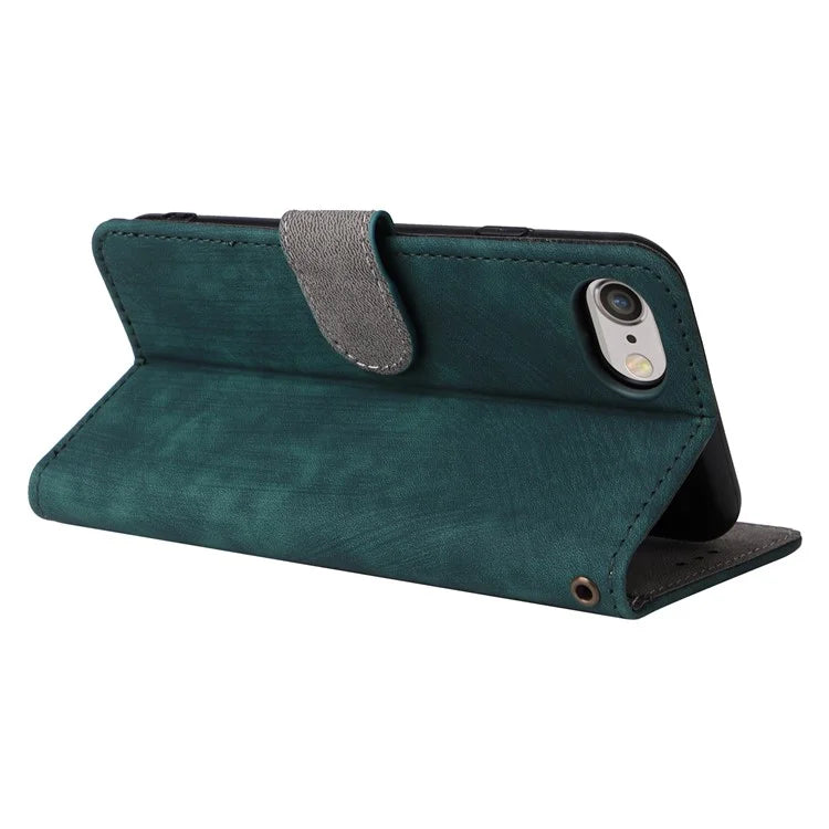 For iPhone 6 / 6s / 7 / 8 / SE (2020) / SE (2022) Case RFID Blocking Wallet Phone Cover with Strap